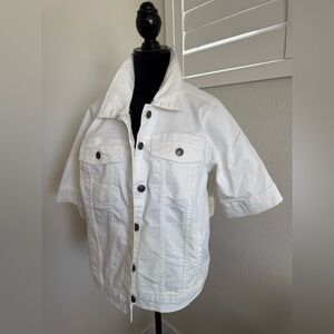 St. John's Bay White Jean Jacket